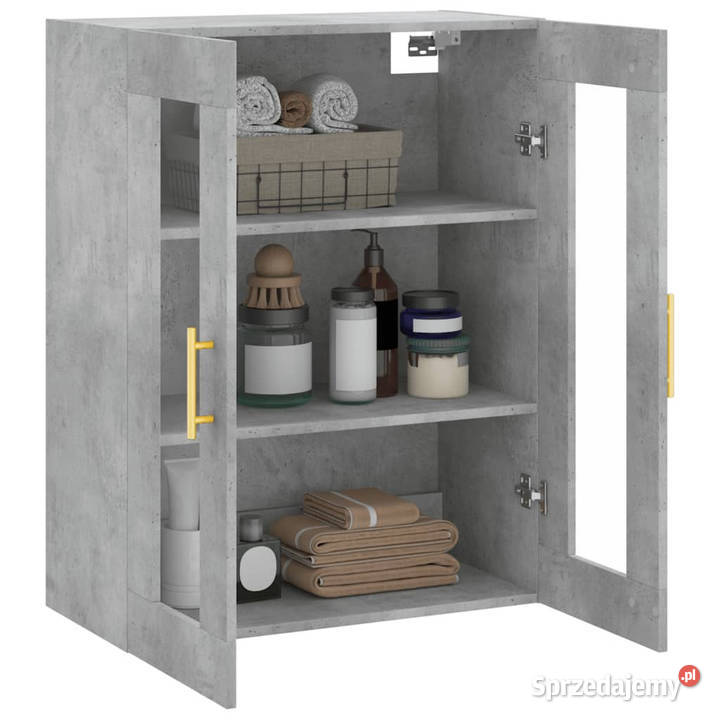 Szafka wisząca szarość betonu 695x34x90 WM828472 Warszawa sprzedam