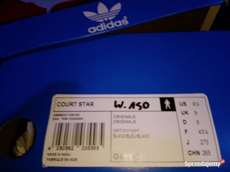 Adidas buty męskie sportowe skóra rozmiar 435 biały Mińsk Mazowiecki