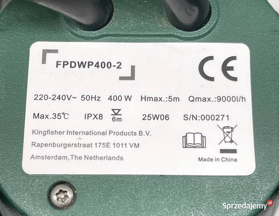 Pompa zanurzeniowa do brudnej wody 400 W małopolskie