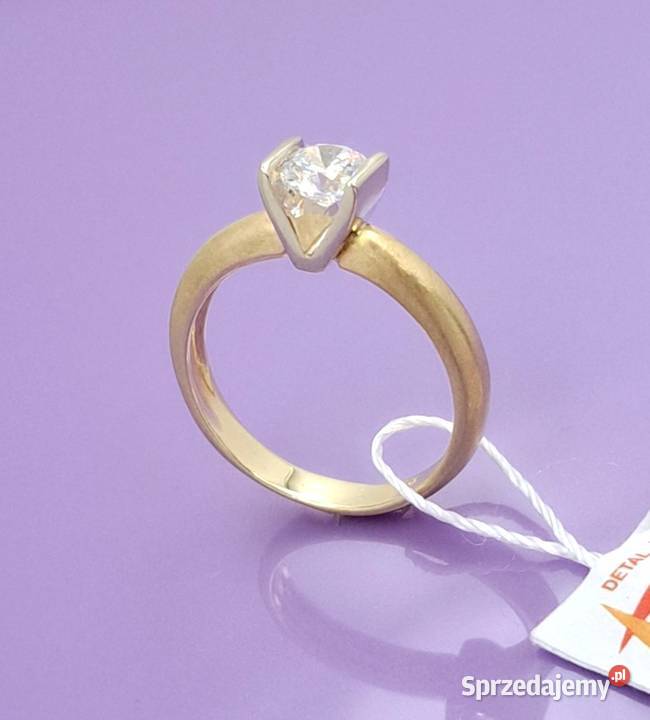Pierścionek r15 Złoty pr585 classic z jednym Biżuteria dla Pań wielkopolskie sprzedam