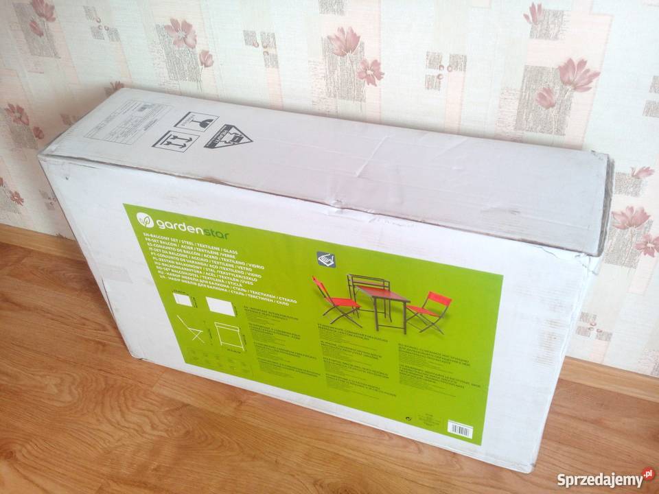 NAJTANIEJ Zestaw Mebli Balkonowych Stół Dwa Meble ogrodowe