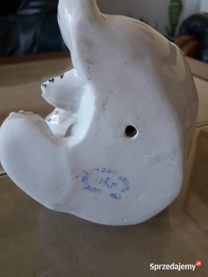Porcelanowy niedżwiedz LZFI GIKI LOZ ZSRR lata