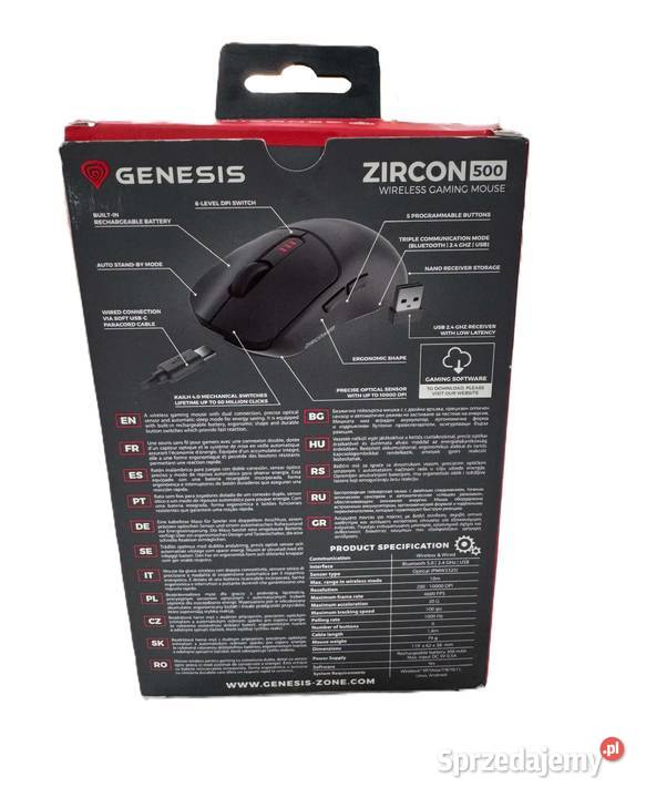 Mysz gamingowa Genesis Zircon 500 Wireless Elbląg