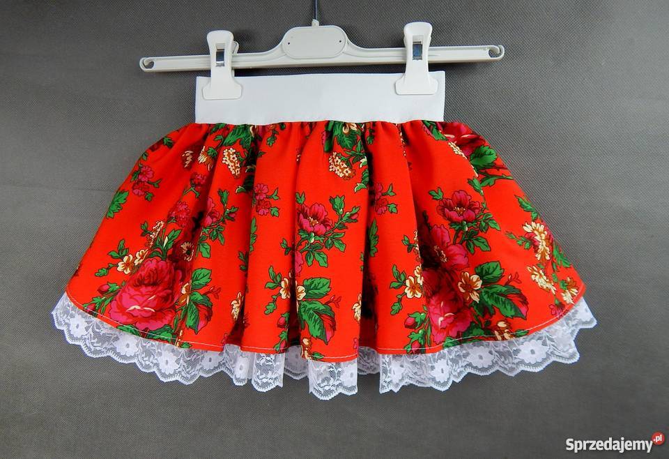 Spódniczka CLEO góralska spódnica tiulowa pomarańczowy Sukienki i spódniczki małopolskie Sucha Beskidzka