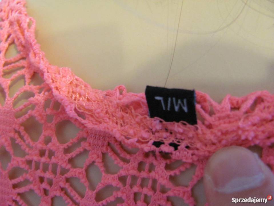 Top koszulka koronkowa różowa szydełkowa idealna sprzedam