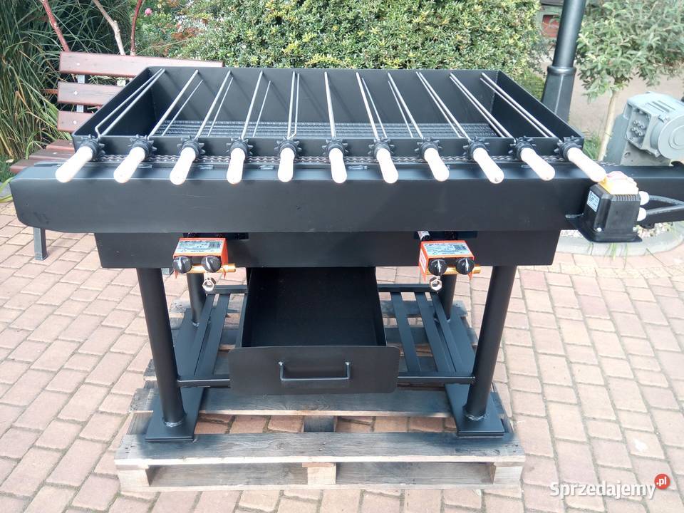 Grill na szaszłyki gazowy węglowy blacha 6 mm wielkopolskie Damasławek