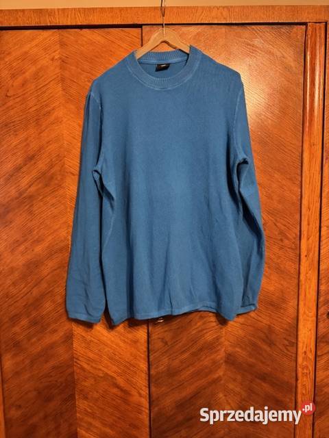 Sweter męski L Carry z bawełny niebieski Wkładane przez głowę  Częstochowa sprzedam