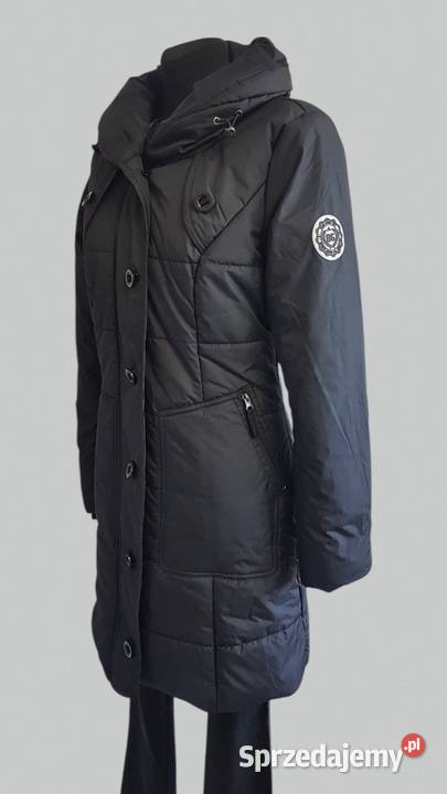 Damska kurtka zimowa puchowa pikowana czarna Chrzanów