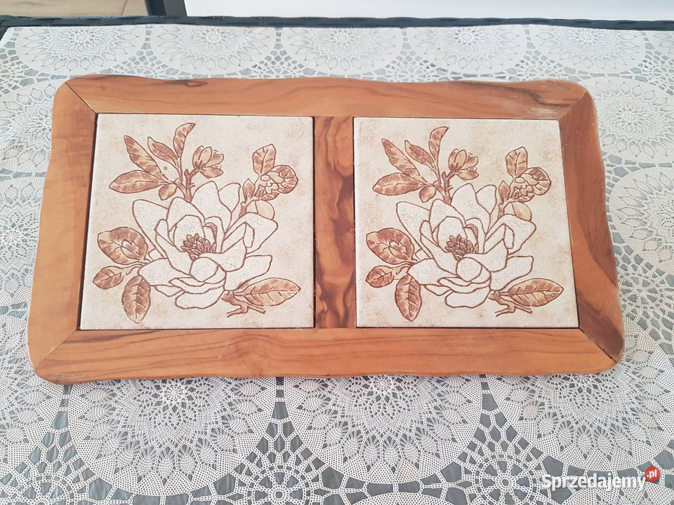 Drewniana podkładka z płytkami wielkopolskie sprzedam