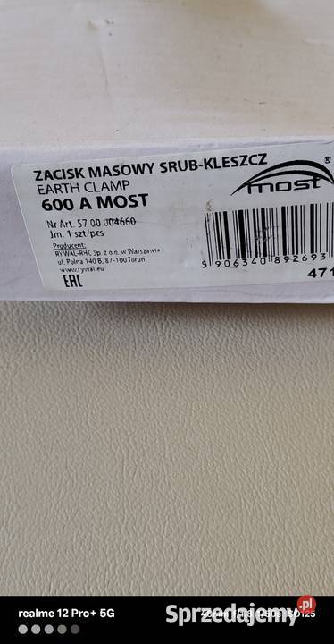 Zacisk masowy śrubowy MOST 600A nowy oryginalny mazowieckie sprzedam