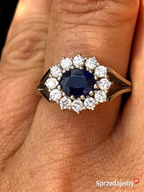 Pierścionek Z szafirem łódzkie Łódź