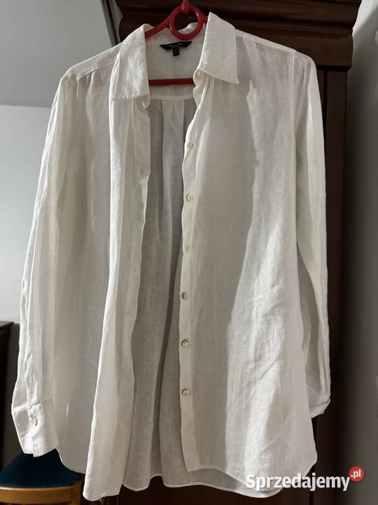 Koszula damska XS biała Massimo Dutti len 100