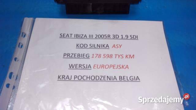 MODUŁ STEROWNIK SEAT IBIZA III 19 SDI wielkopolskie