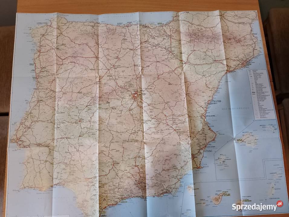 Mapa papierowa HISZPANIA i PORTUGALIA
