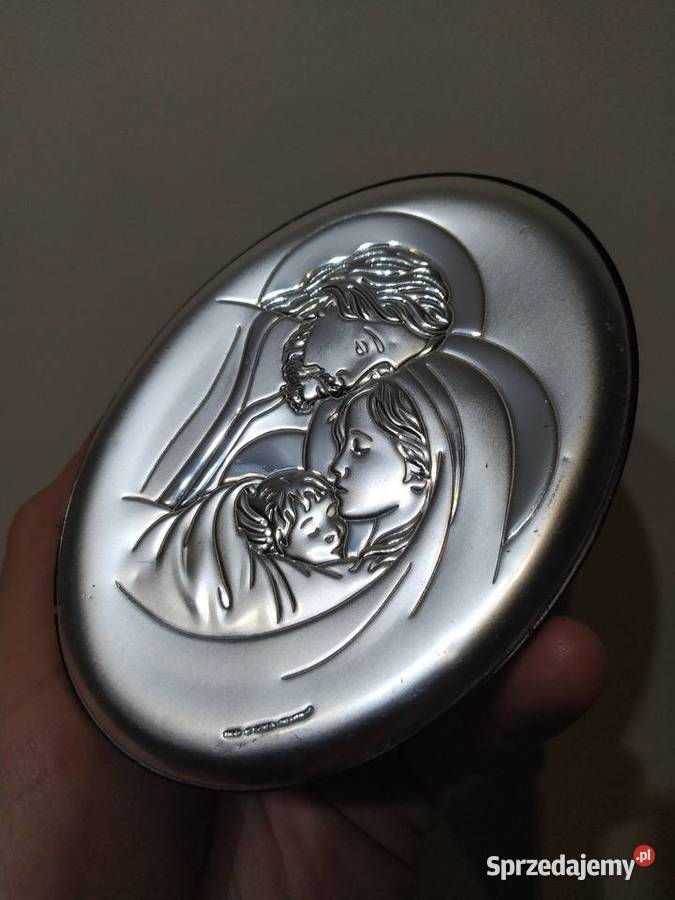 Posrebrzany obrazek Święta Rodzina Obrazki i obrazy małopolskie Kraków