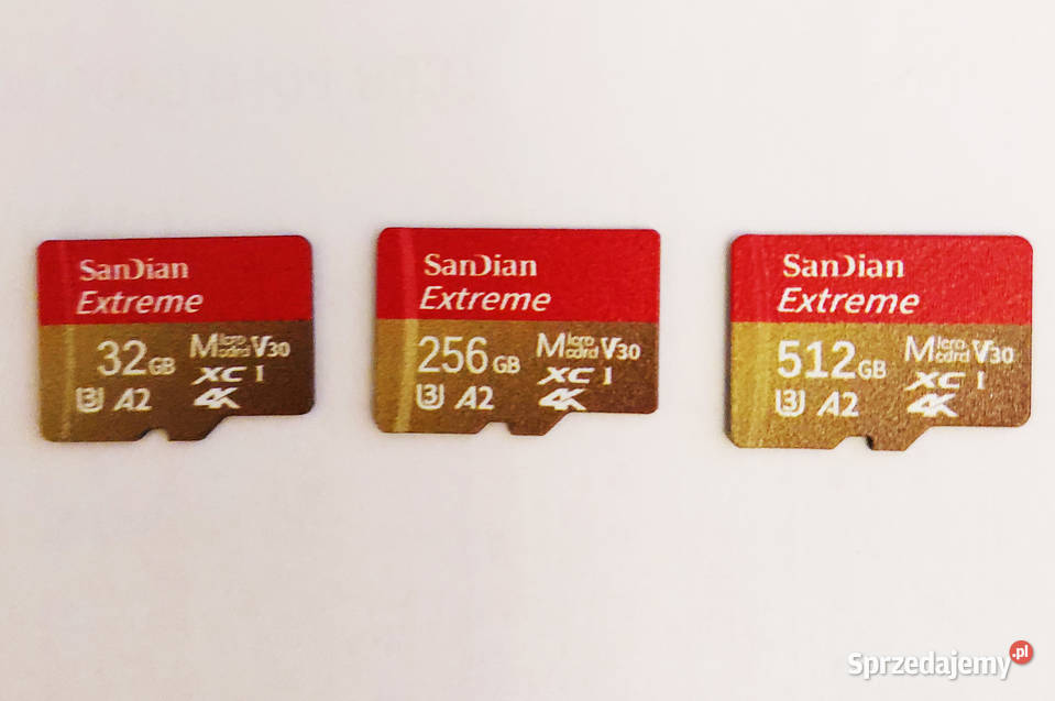 3 karty pamięci SD 32 GB 256 GB i 512 GB Legnica