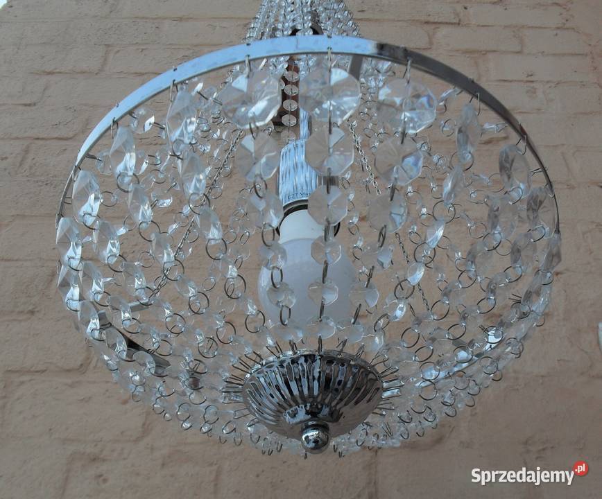 Żyrandol Kryształowy Szwecja lata 70 te Vintage śląskie