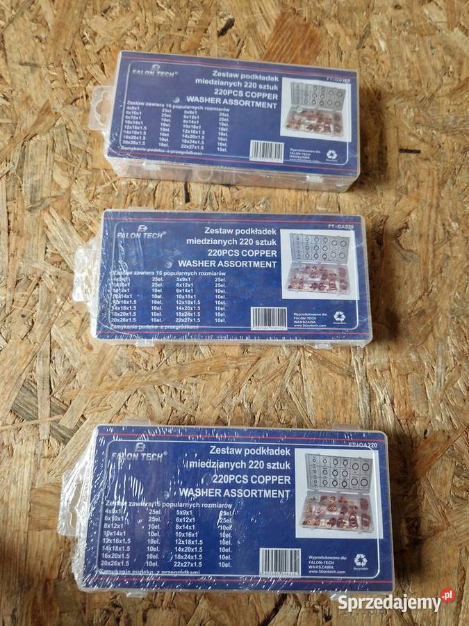 ZESTAW 220 PODKŁADKI MIEDZIANE USZCZELKI MIEDŹ Głogowa