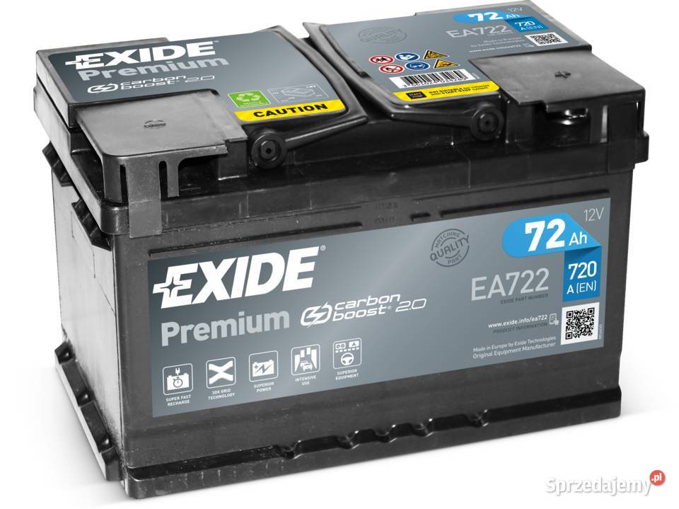 Akumulator Exide Premium 72Ah 720A Glinki 33A Bydgoszcz