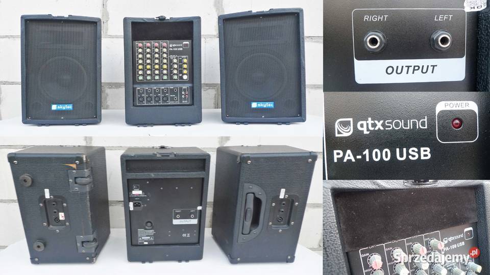 System estradowy Skaytec PA100 USB mikser 2x300W Godziesze Wielkie