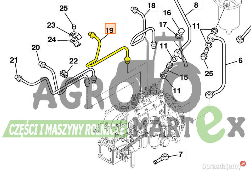 02801622 02801622 PRZEWÓD PALIWOWY NO2 ISUZU JCB Części zamienne