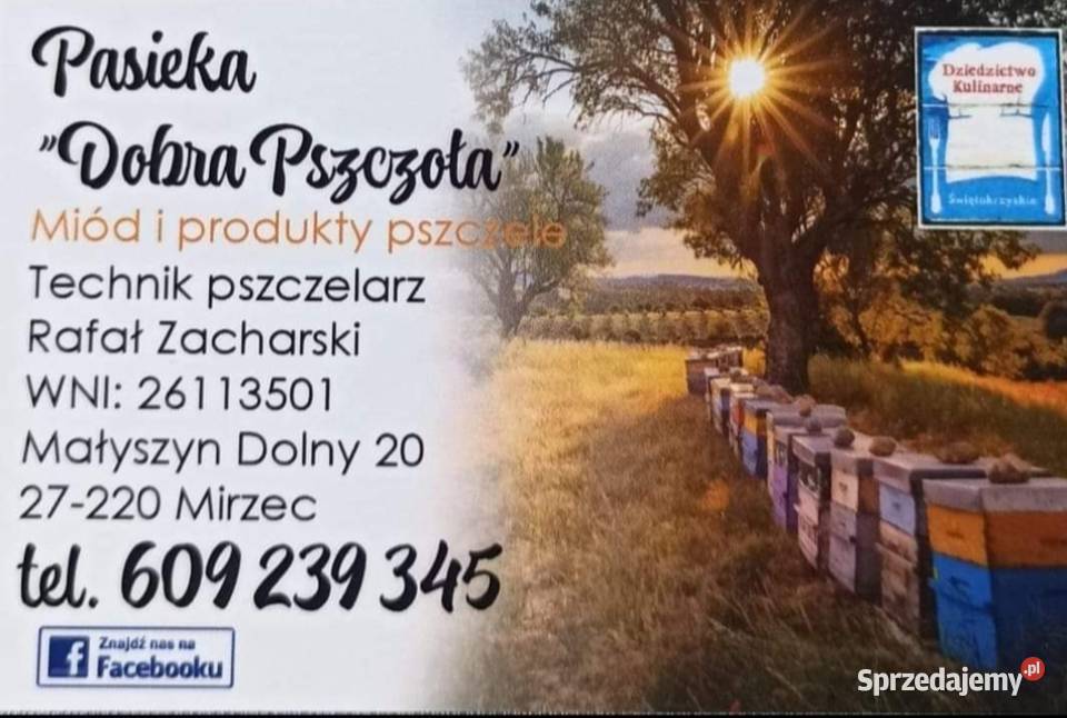 Miód gryczany najlepszy w województwie Miody i produkty pszczele sprzedam