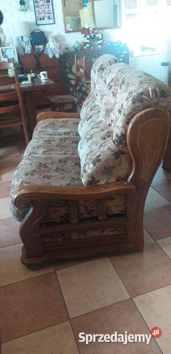 Meble Holenderskie sofa i 2 fotele do renowacji Niedźwiedzice