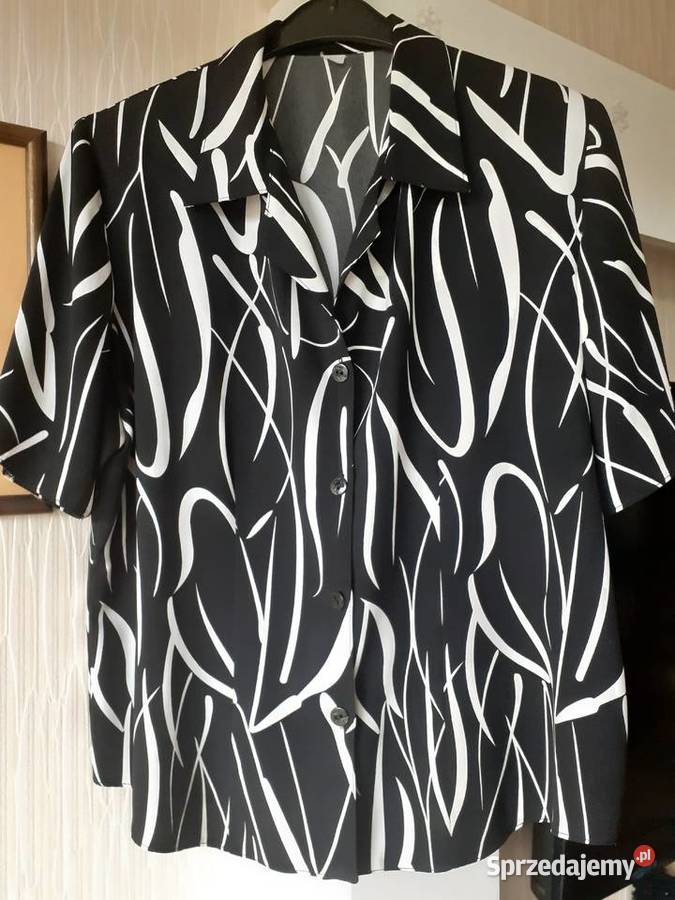 Krótka lekka bluzka białoczarna Opole sprzedam