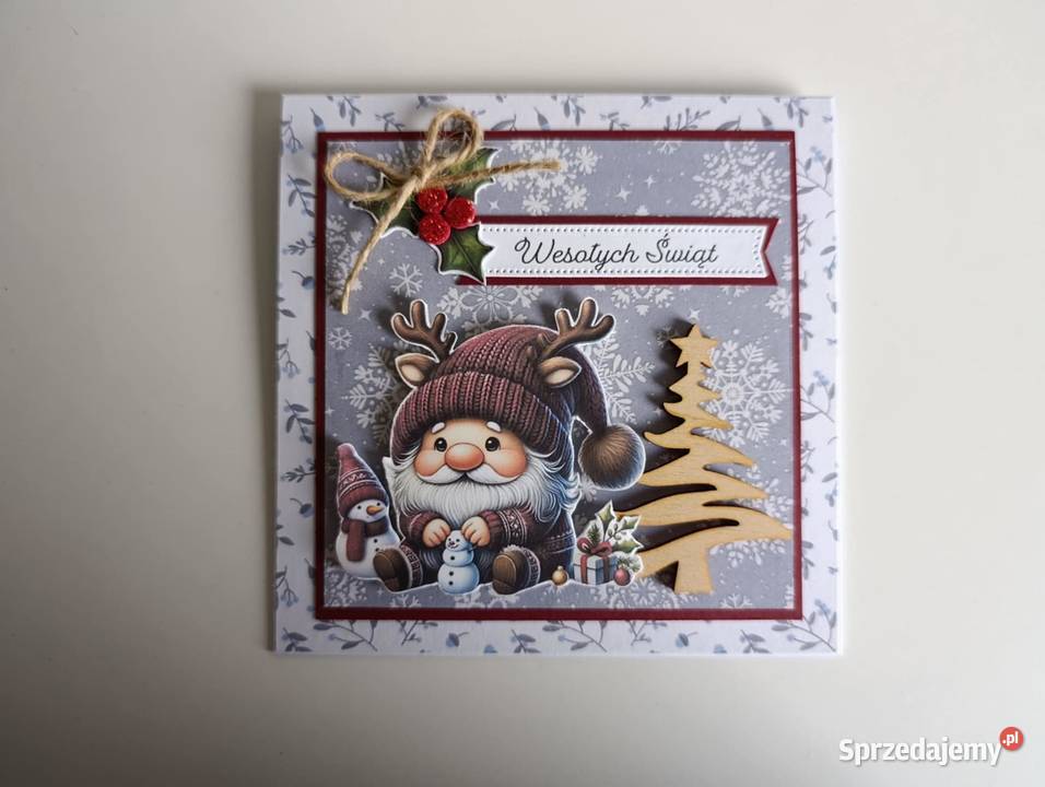 Kartka Świąteczna Boże narodzenie ręcznie Rękodzieło Łódź sprzedam