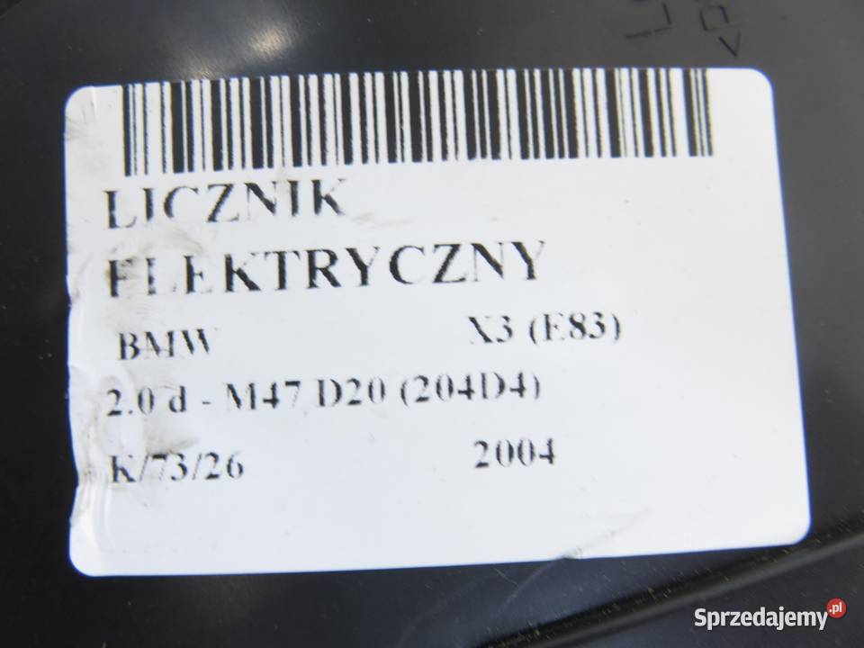 LICZNIK BMW X3 E83 20 d 150 M47 D20 204D4