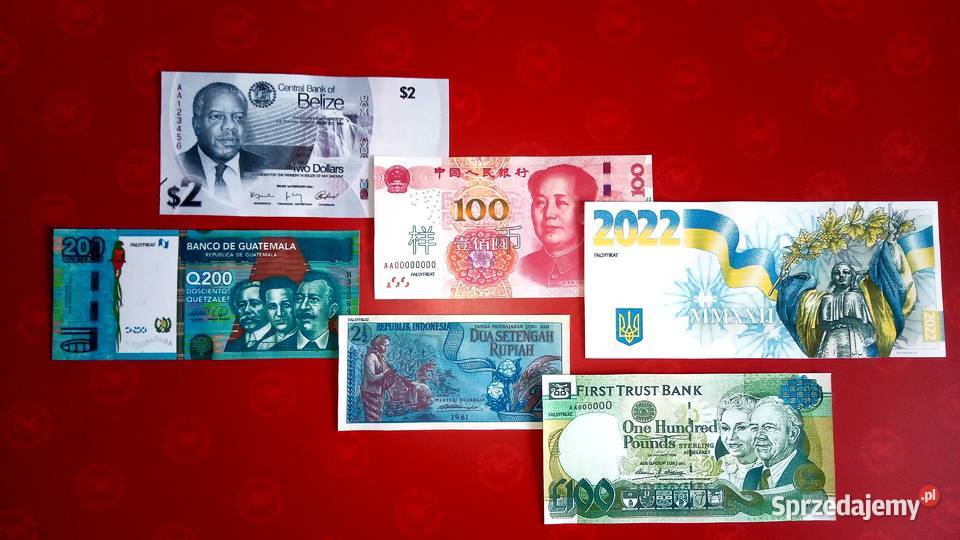 135 Reprodukcja kopia Banknoty Świata08 6 skala mazowieckie Warka