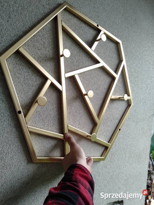 Wieszak złoty heksagon Pozostałe lubelskie Tomaszów Lubelski sprzedam
