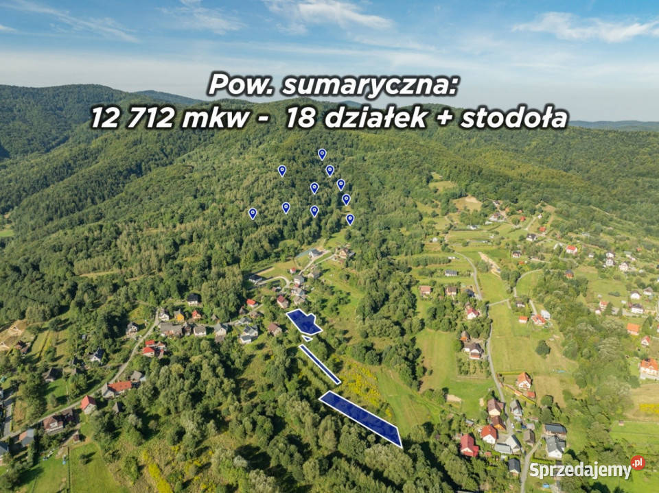 18 działek Koziniec 127 ha MN las Jezioro Sprzedaż małopolskie sprzedam