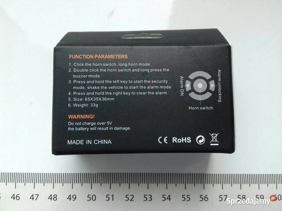 Elektryczny dzwonek rowerowy i alarm na Bydgoszcz