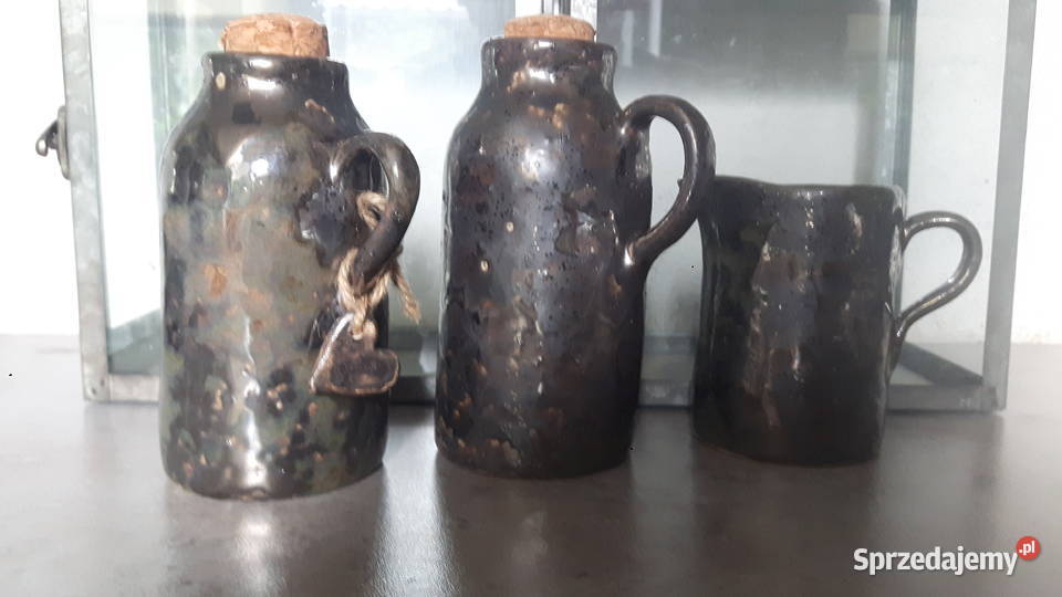 Zestaw naczyń ceramicznych ręcznie wykonanych mazowieckie Otwock