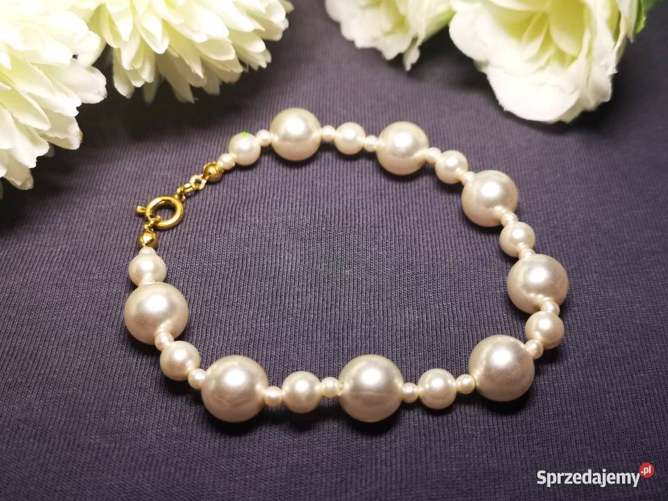 Bransoletka damska z perłowych koralików Kielce