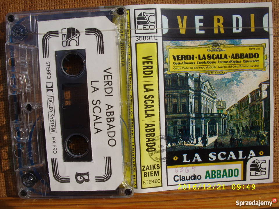 G VERDILA SCALA ABBADO KASETA AUDIO Płyty i kasety