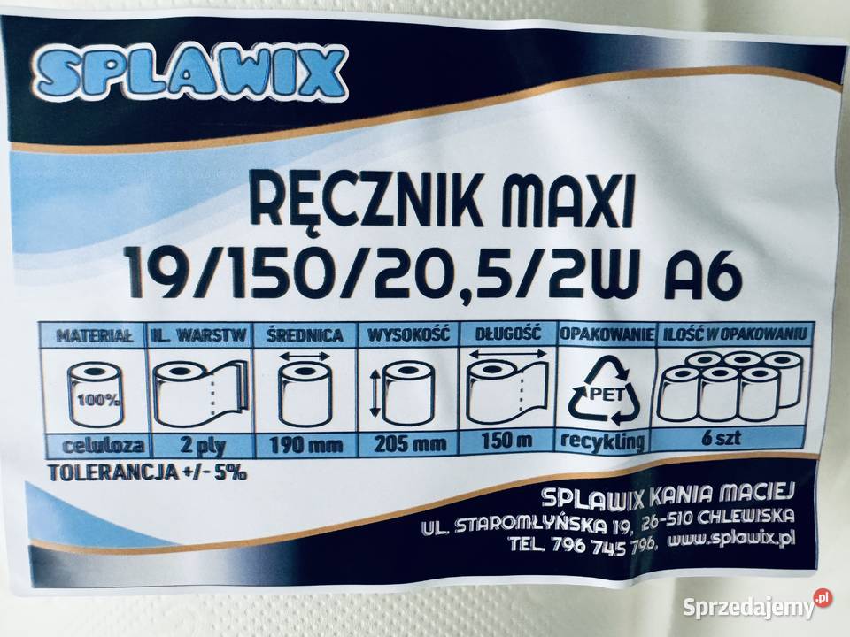 Ręczniki papierowe bezpylowe 150 metrów 2 Chlewiska