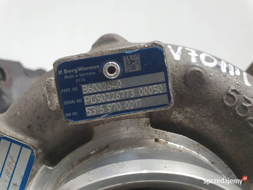 TURBOSPRĘŻARKA Volvo S80 II V70 III XC60 24 D5 Chełm sprzedam