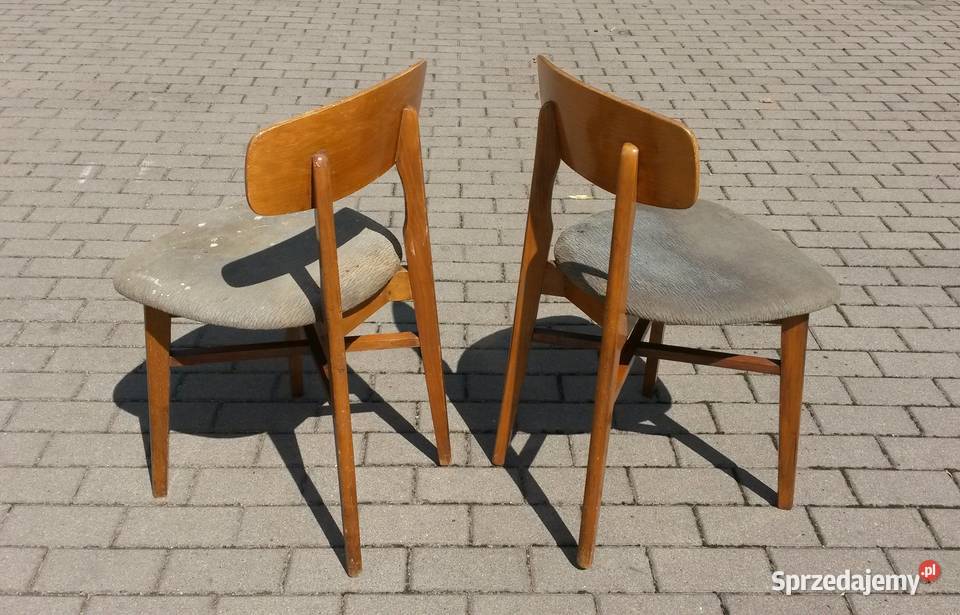 Ciekawe krzesła styl skandynawski PRL design Gdynia