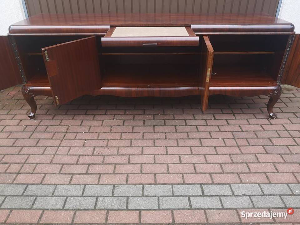 Komoda Bufet Orzech Solidna 242 RTV Stara Antyk Meble