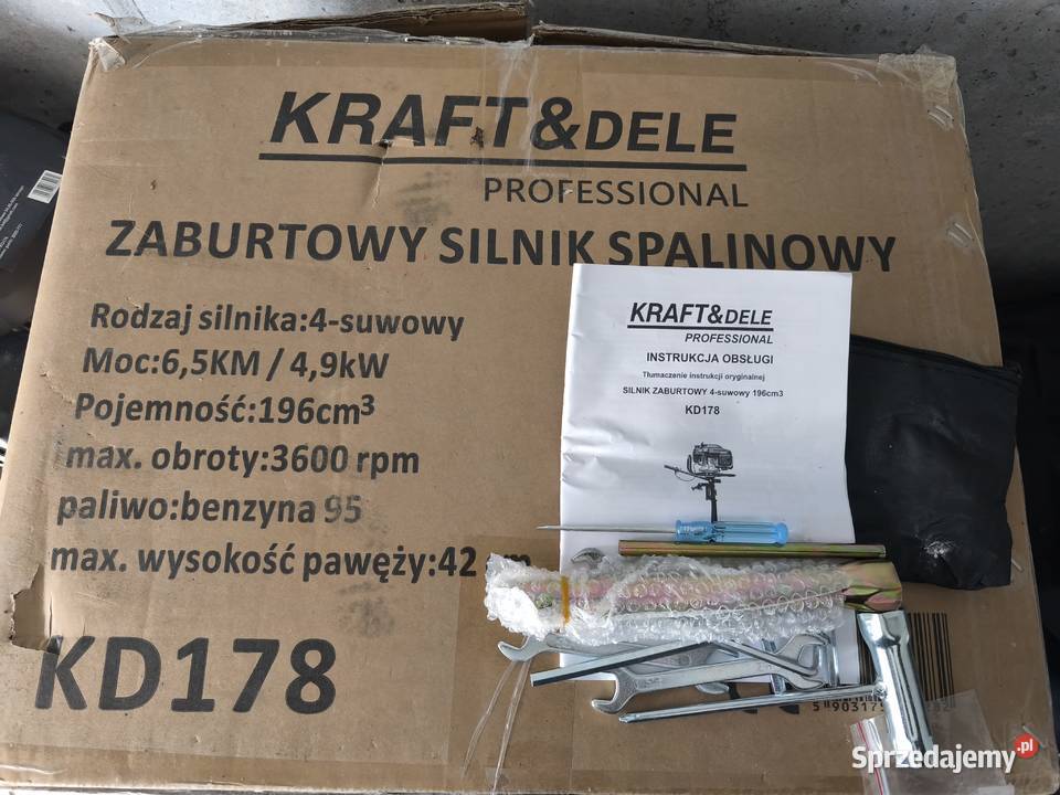 Silnik zaburtowy spalinowy 65 KraftDele nowy Łodzie i motorówki Olsztyn