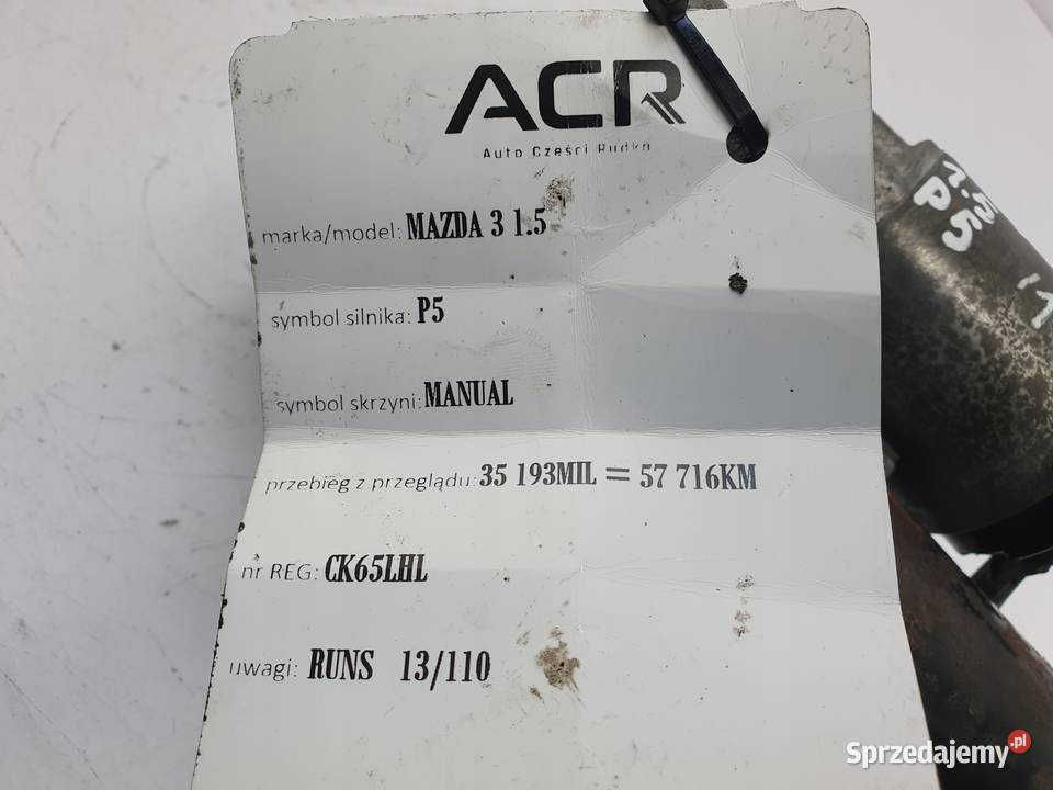 ROZRUSZNIK Mazda 3 III 15 16V oryginał osobowe Chełm