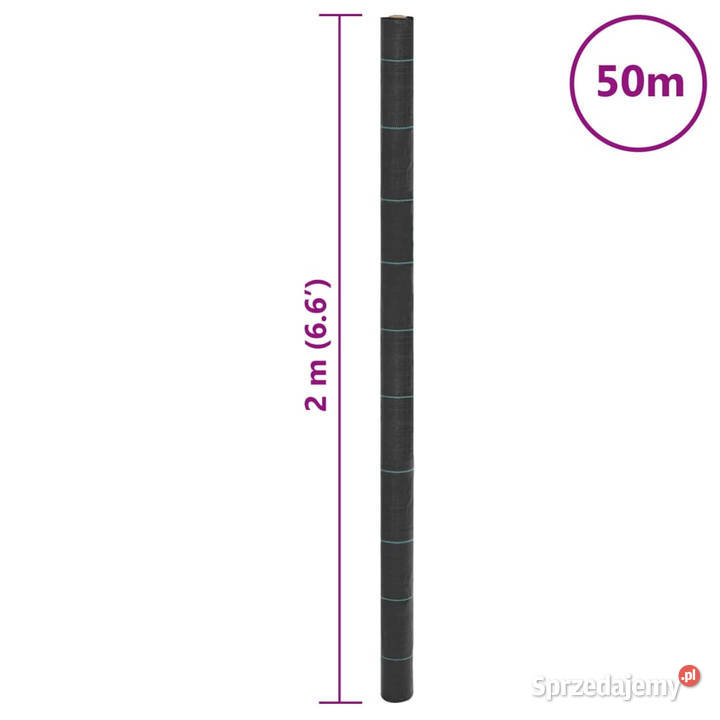 Agrowłóknina antychwastowa czarna 2x50 m PP mazowieckie
