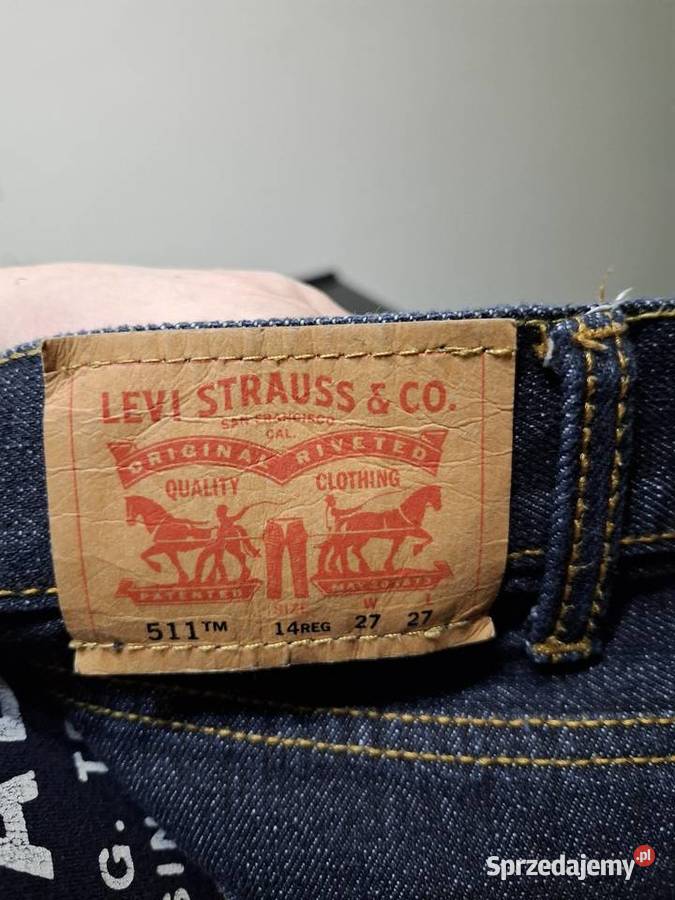 Spodnie Levis 511 Slim Fit W27 L27 Ciemny Jeans Odzież codzienna