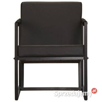 vidaXL Fotel czarny skóra naturalnaSKU247801 mazowieckie Warszawa