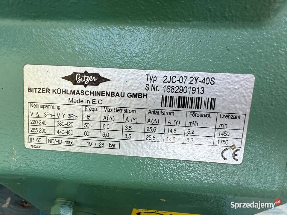 Sprężarka półhermetyczna Bitzer 33kW 5C 40C