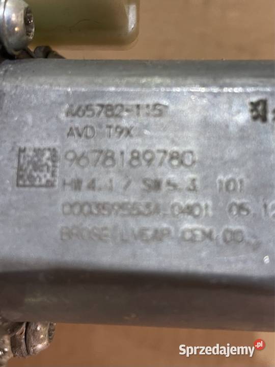 9678189780 silniczek podnoszenia szyby peugeot Szczecin