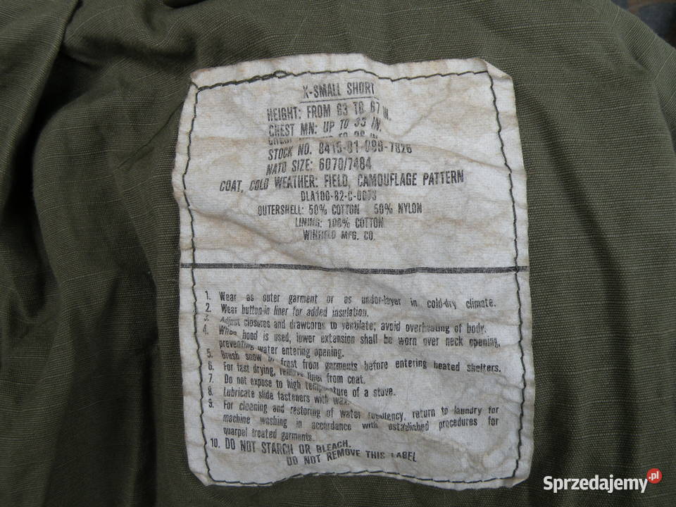 Kurtka m65 woodland x small short 82r dolnośląskie Wrocław