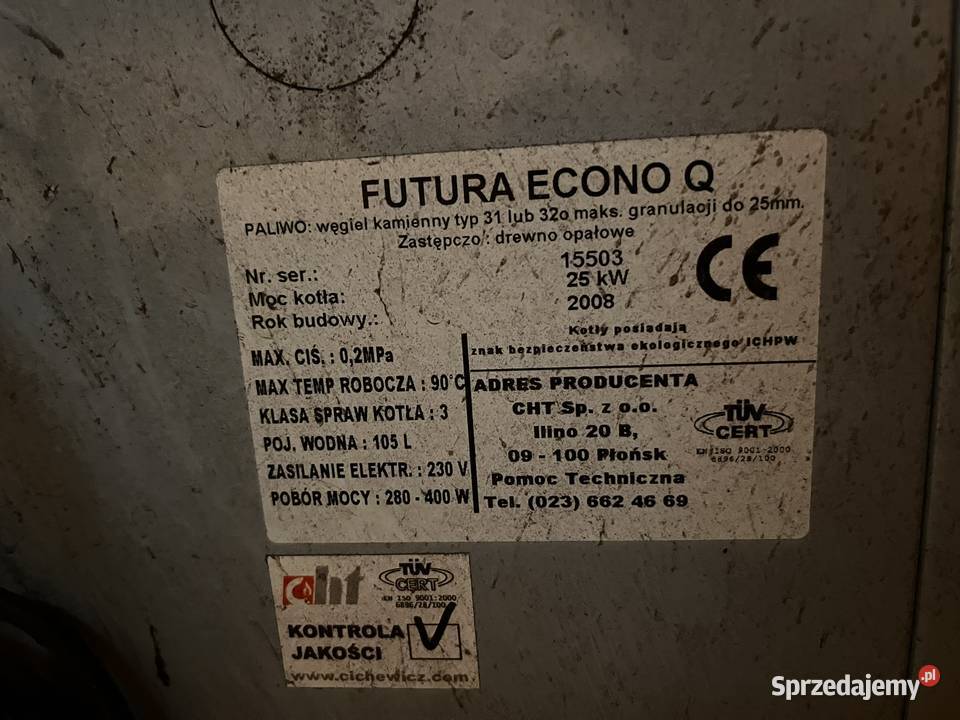 PIEC Kocioł grzewczy FUTURA Cichewicz 25KW warmińsko-mazurskie